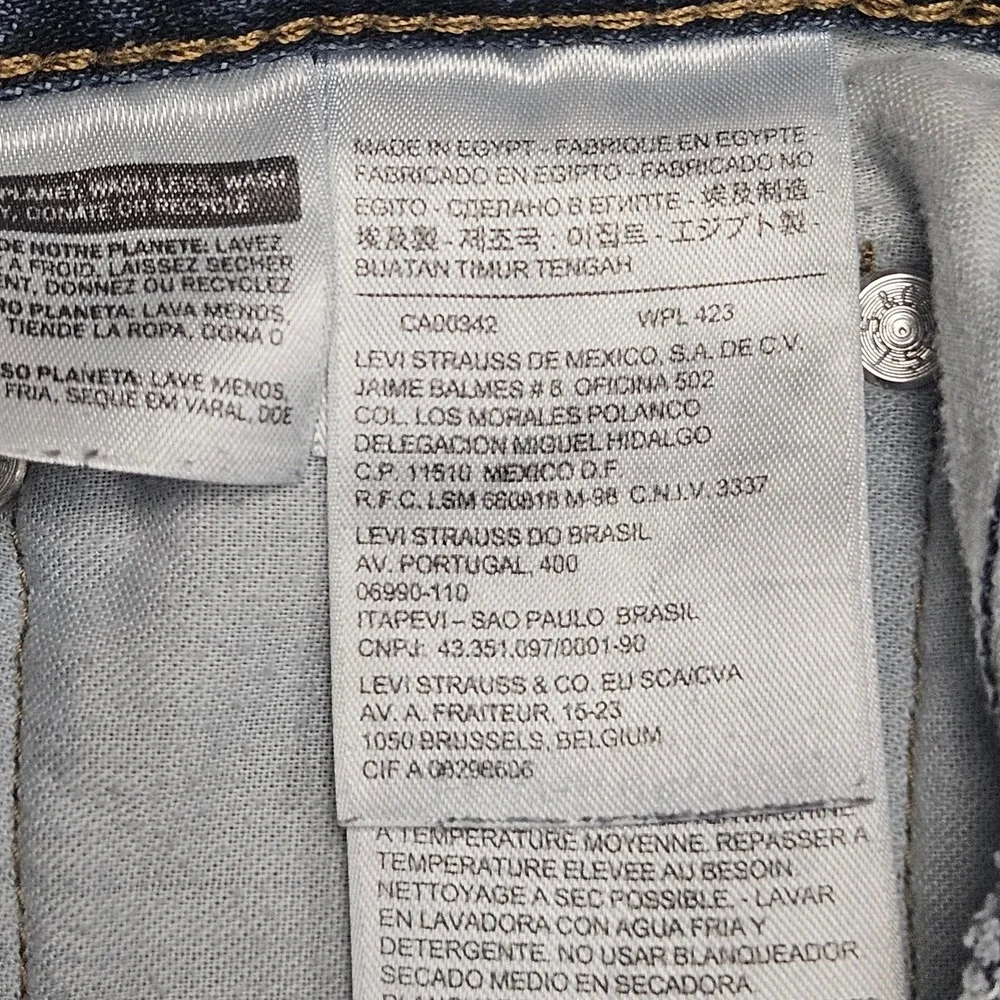 Levis 505 Regular Fit Jeans Mens 32x32 Blue Denim Straight Leg Casual Workwear